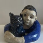Meisje met blauwe trui