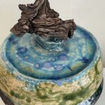 Blauw/groen/gele pot