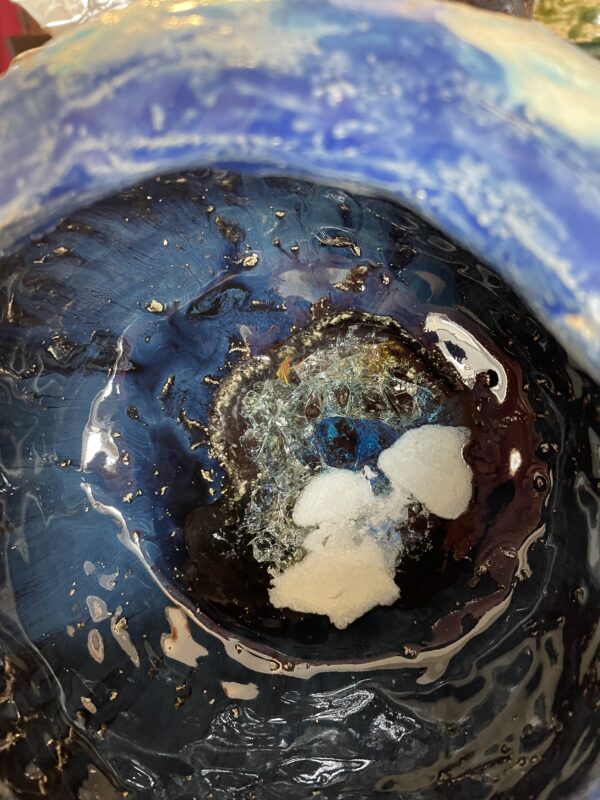 Blauw/groen/gele pot - Afbeelding 3